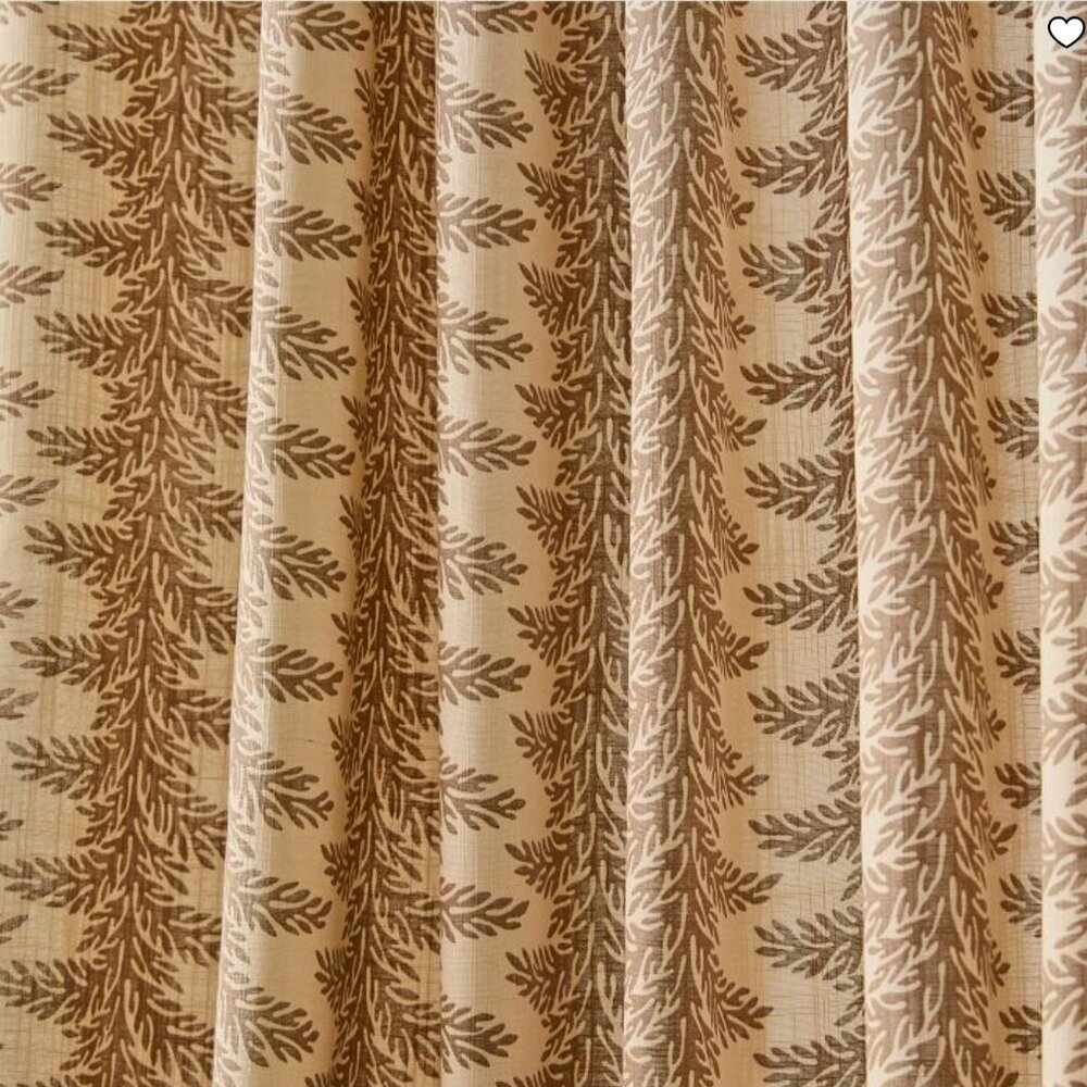 West Elm Pierce & Ward Foliage Stripe Curtain, 48x84-NEW